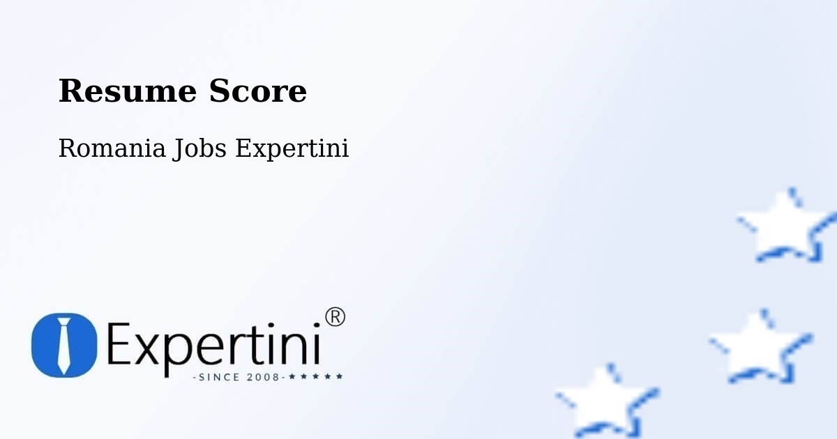 Resume Score & Job Description Match Tool – Deag - Romania Jobs Expertini